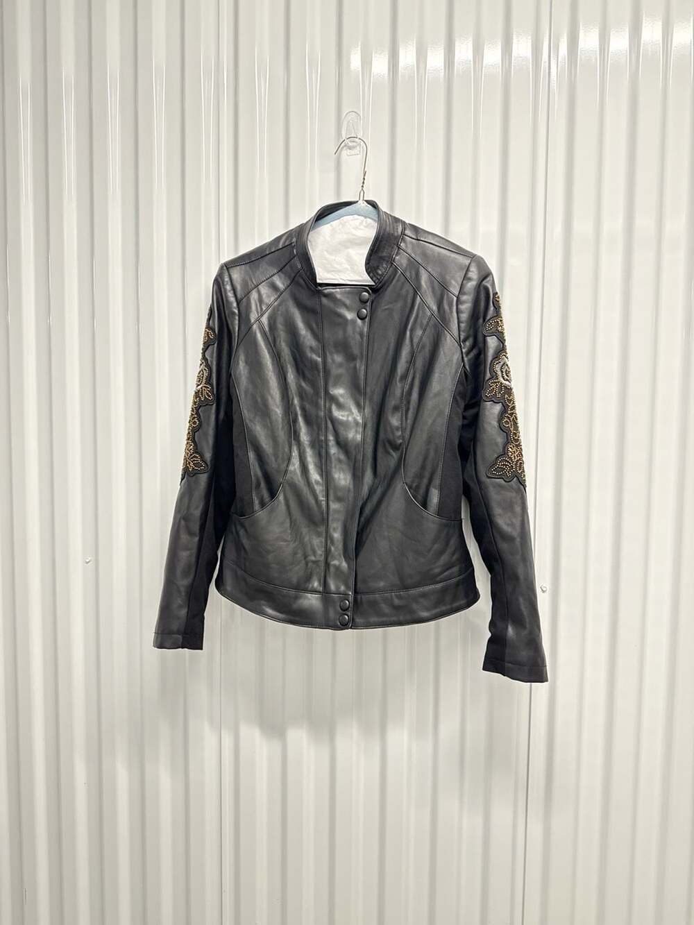 G by Giuliana Black Faux Leather Jacket
